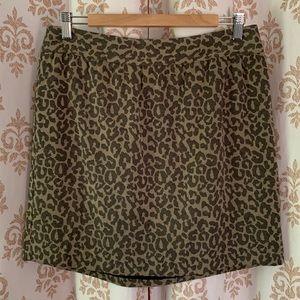 Banana Republic leopard print skirt 8 NWT